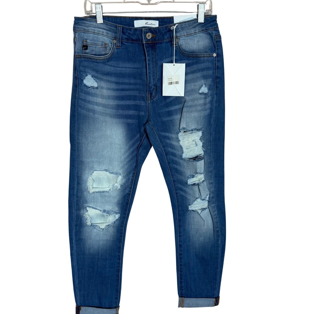 KanCan Distressed Ankle Skinny Jeans Mid Rise‎ Stretch Denim Size 11/29